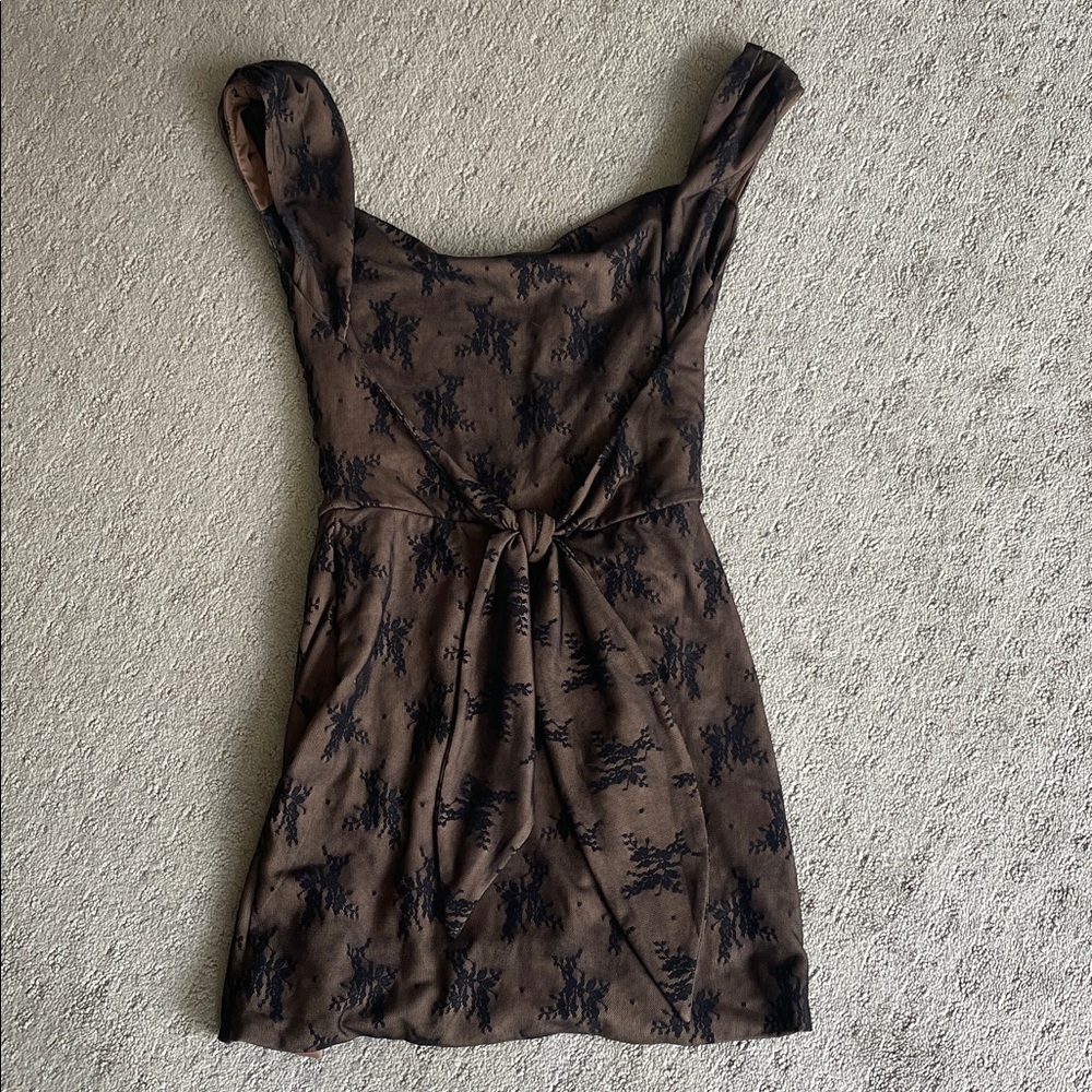 Tiger Mist Brown and Black Dress - Picture 5 of 7